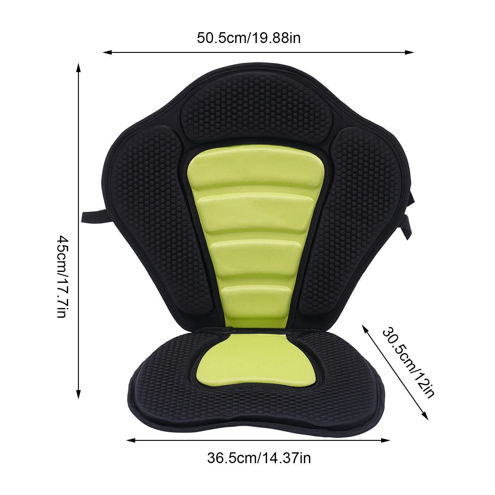 Padded Kayak Seat with Detachable Backrest and Storage Bag A56196