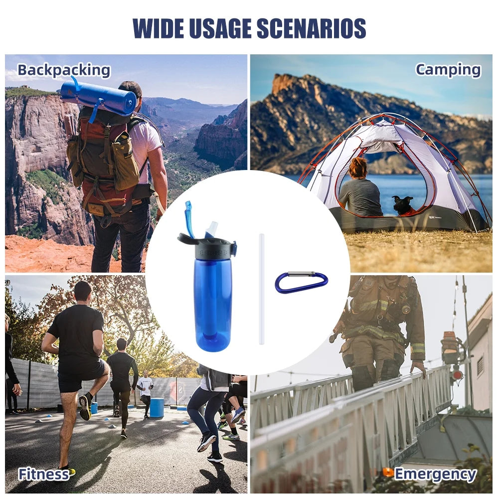 Blue Tritan Travel Bottle with Filter Lockable Lid B101882