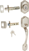 Satin Nickel Single Cylinder Exterior Handleset with SmartKey D4378