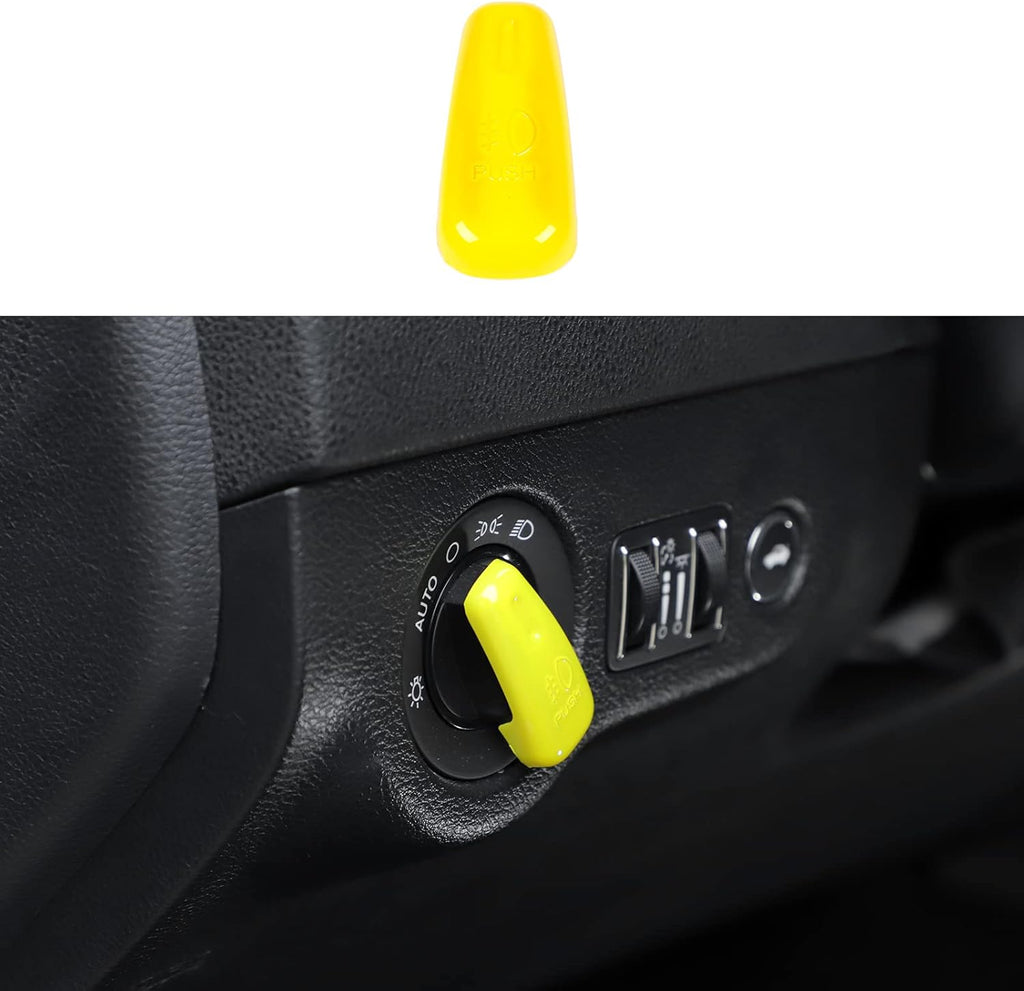 Red Carbon Fiber Headlight Control Switch Knob Cover Trim Pack of 2 Q367656