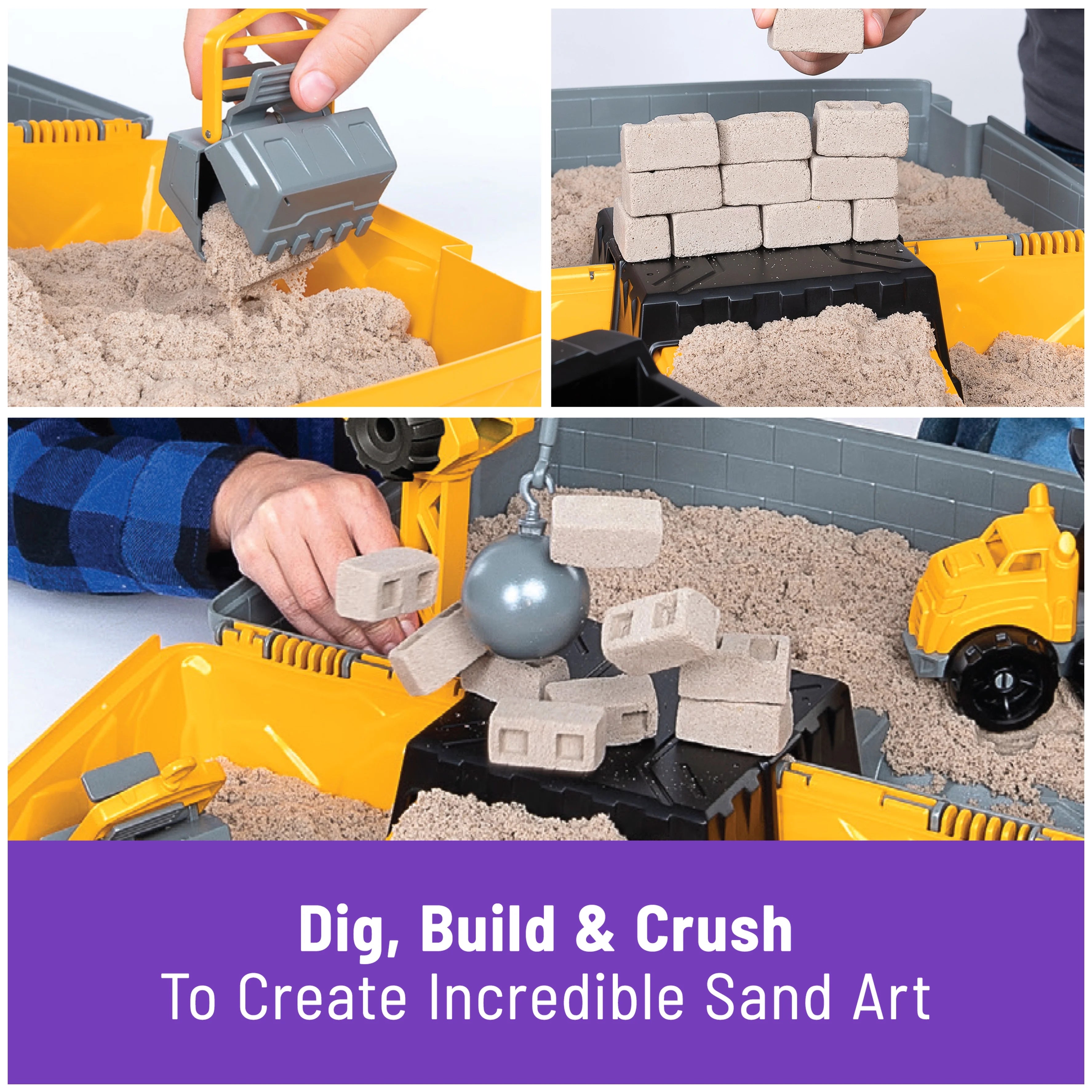 Construction Site Folding Sandbox with Toy Truck and 2lbs of Play Sand F75916