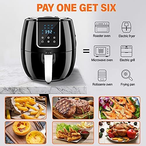 6-in-1 Air Fryer 7Qt/6.5L Black D215951