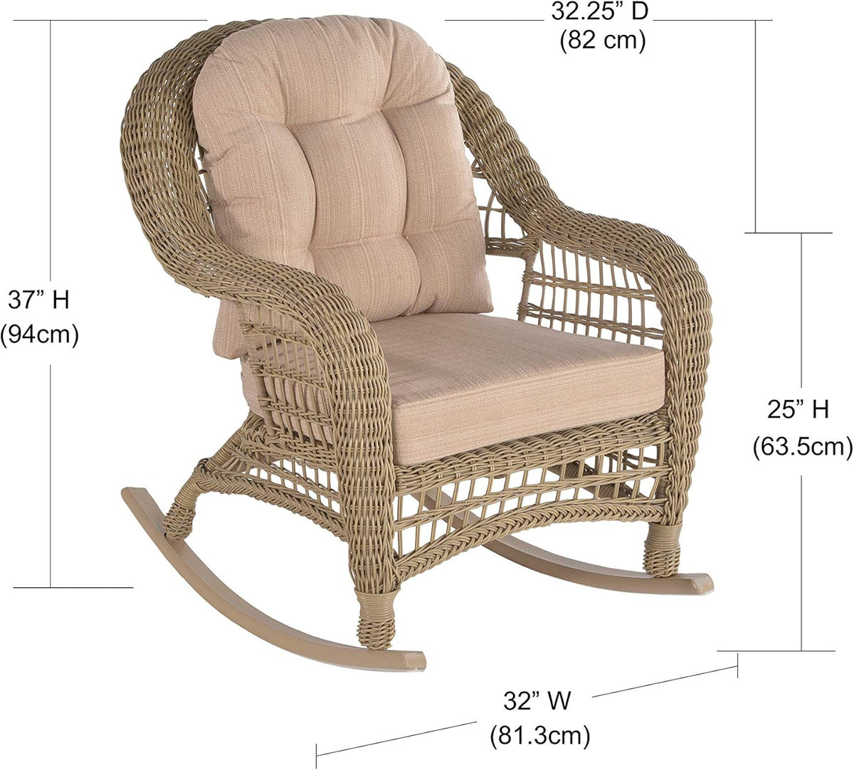 Light Brown 2-PC Outdoor Patio Conversation Chair Set Y5459