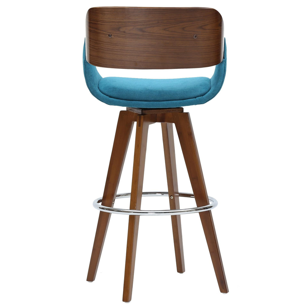 Teal Fabric Counter Stool E680