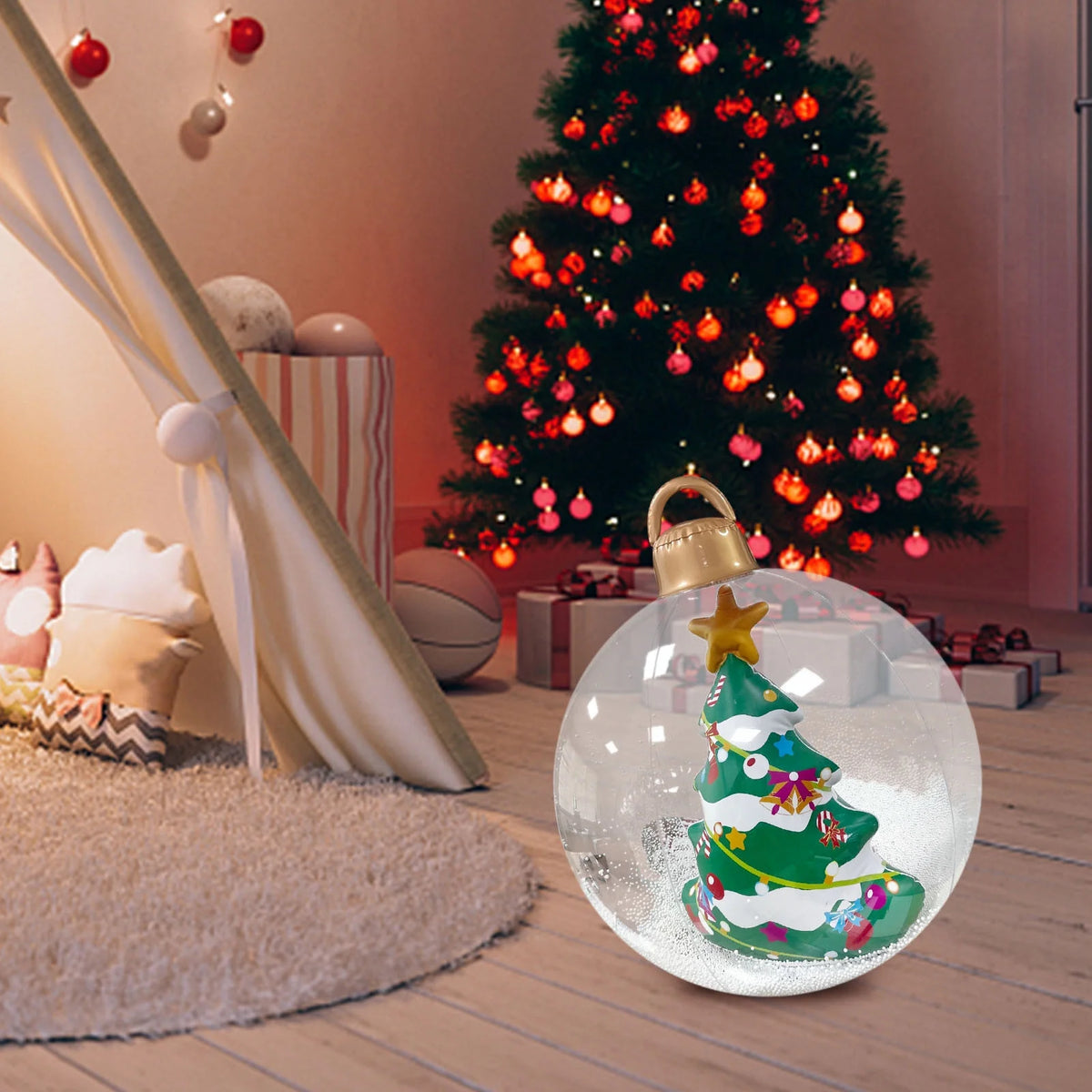 Inflatable Christmas Decorations Ball 60cm Pvc C43562