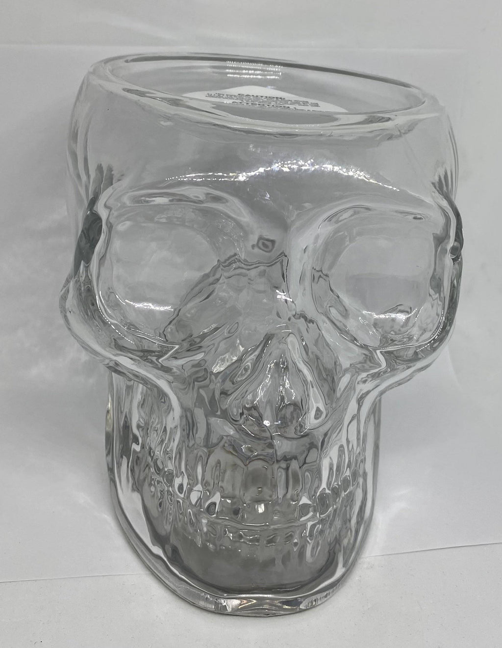 Light Up Skull 3 Wick Glass Candle Holder Y17151