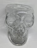 Light Up Skull 3 Wick Glass Candle Holder Y17151