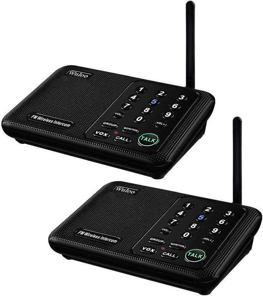 Wireless Intercom System, 2 Packs, White, 5280 Feet Range Y832