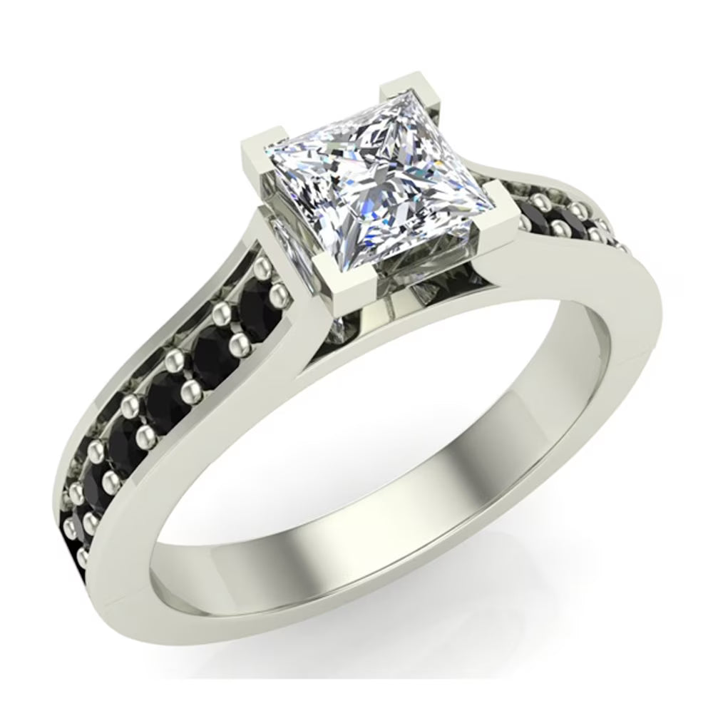3/4 CT TW 14K White Gold Black Diamond Ring R959282