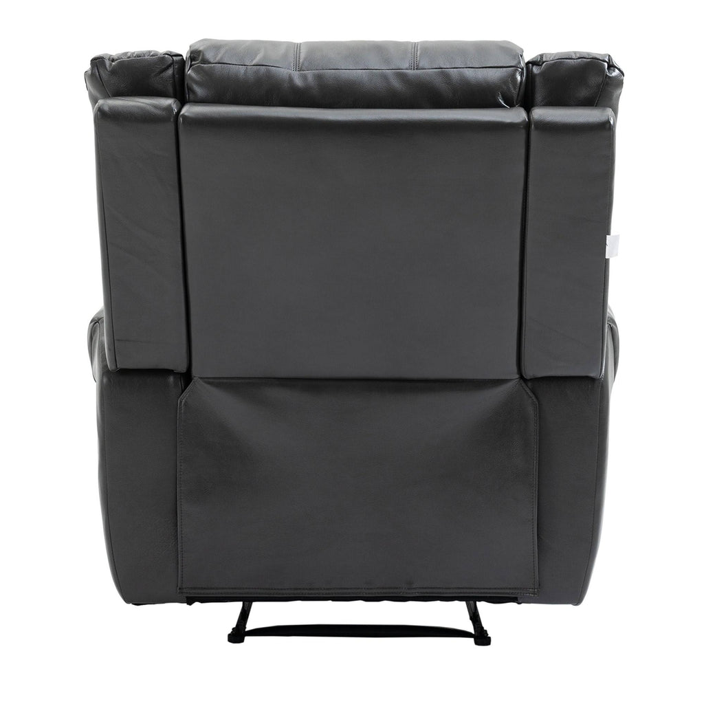 Black Microfiber Manual Standard Recliner D978