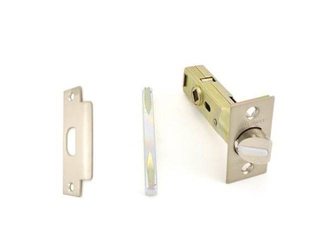 Matte Antique Nickel Passage Latch with Faceplate and Strike O4641