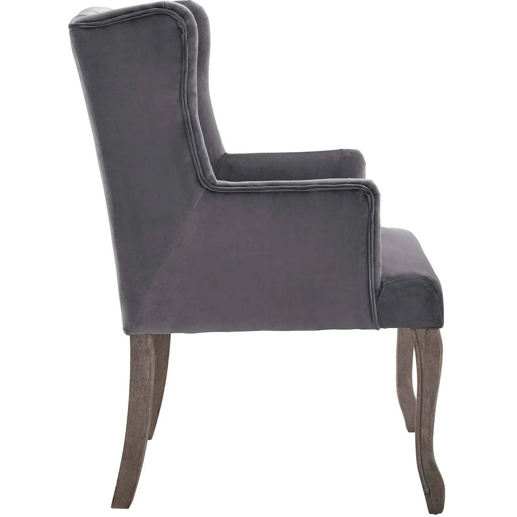 Navy Performance Velvet Armchair H23935