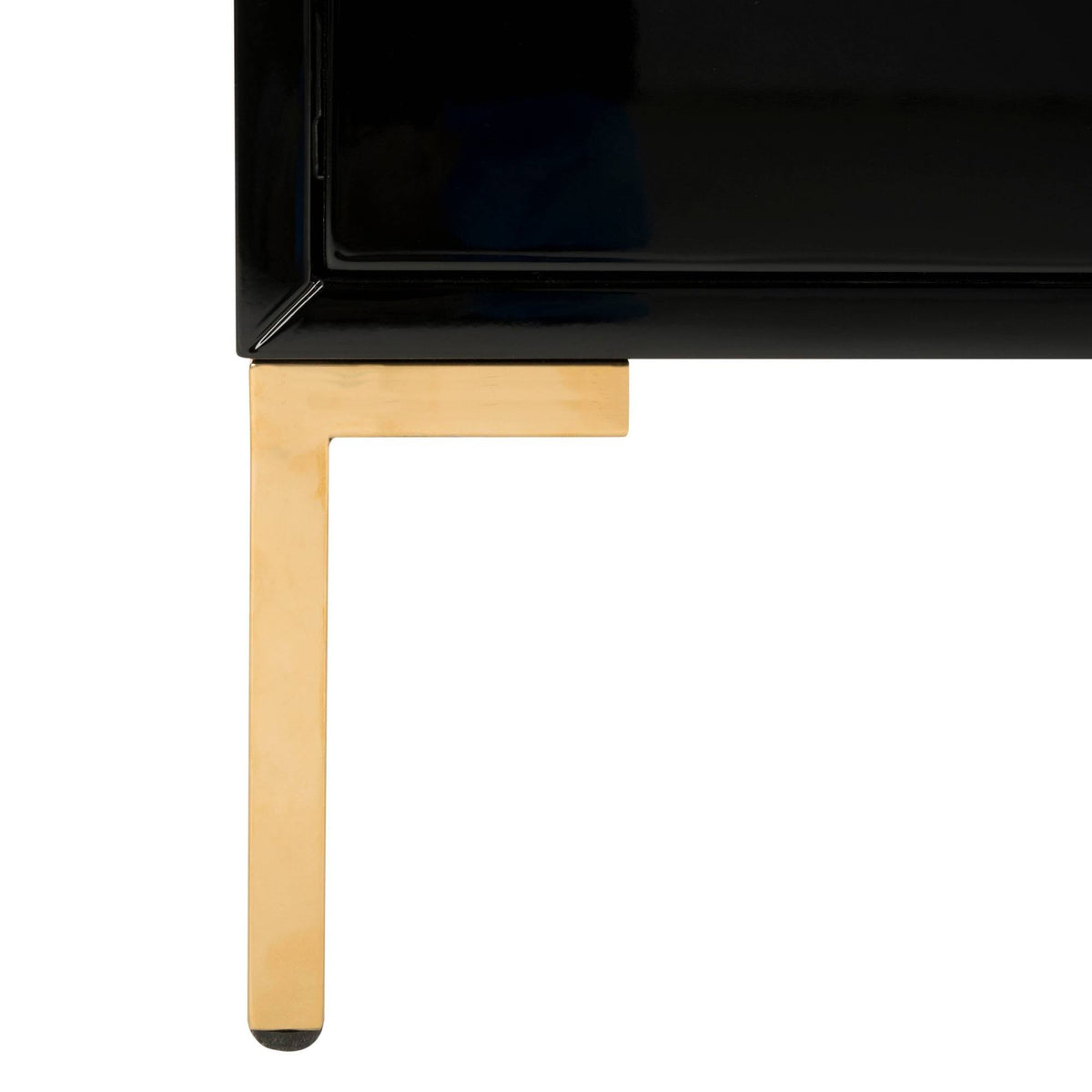 Black/Brass 3-Drawer Side Table U903645