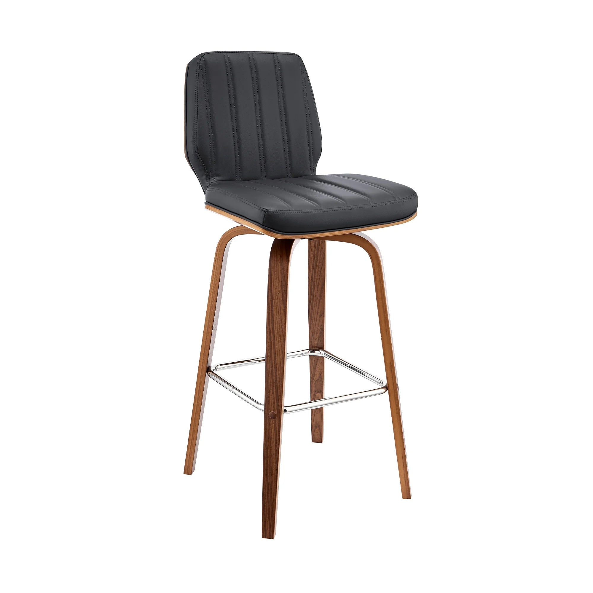 Gray Faux Leather Swivel Counter Stool H1676