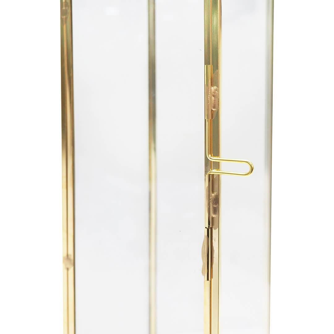 Black Glass Taper Candle Lantern Set M123477