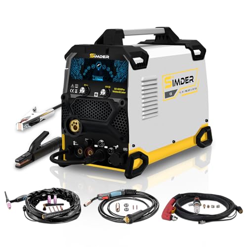Aluminum MIG Welder Pulse MIG/MAG/HF TIG/Stick/Pilot ARC Plasma Cutter 200A Welding Machine 10 in 1 Welder Cutter Combo W5544
