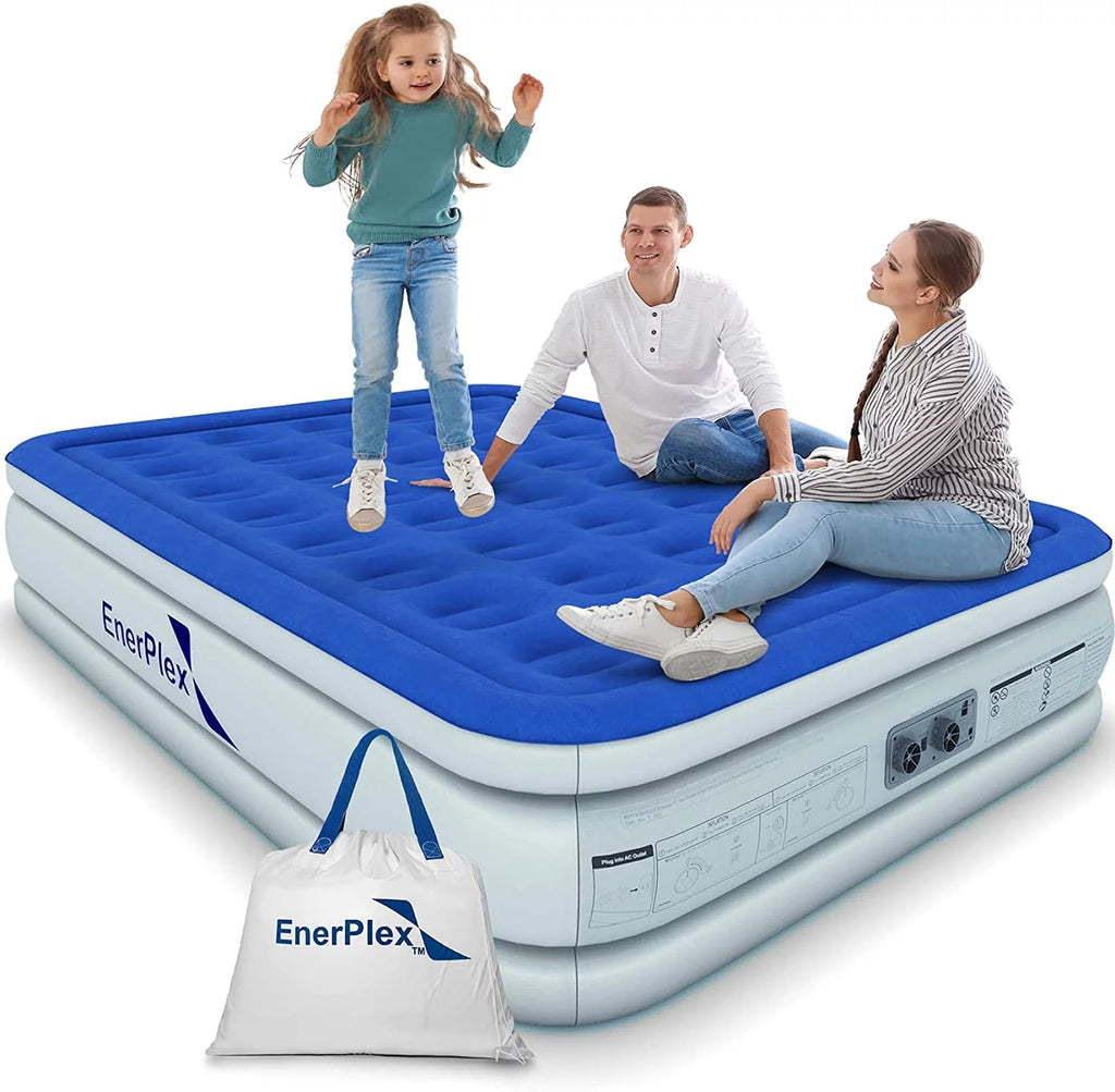 Queen 18 Inch Air Mattress with Built-in Pump J561