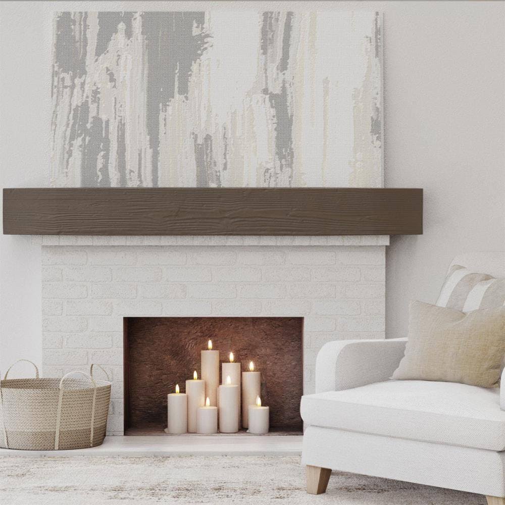 Sandblasted Faux Wood Fireplace Mantel A30997