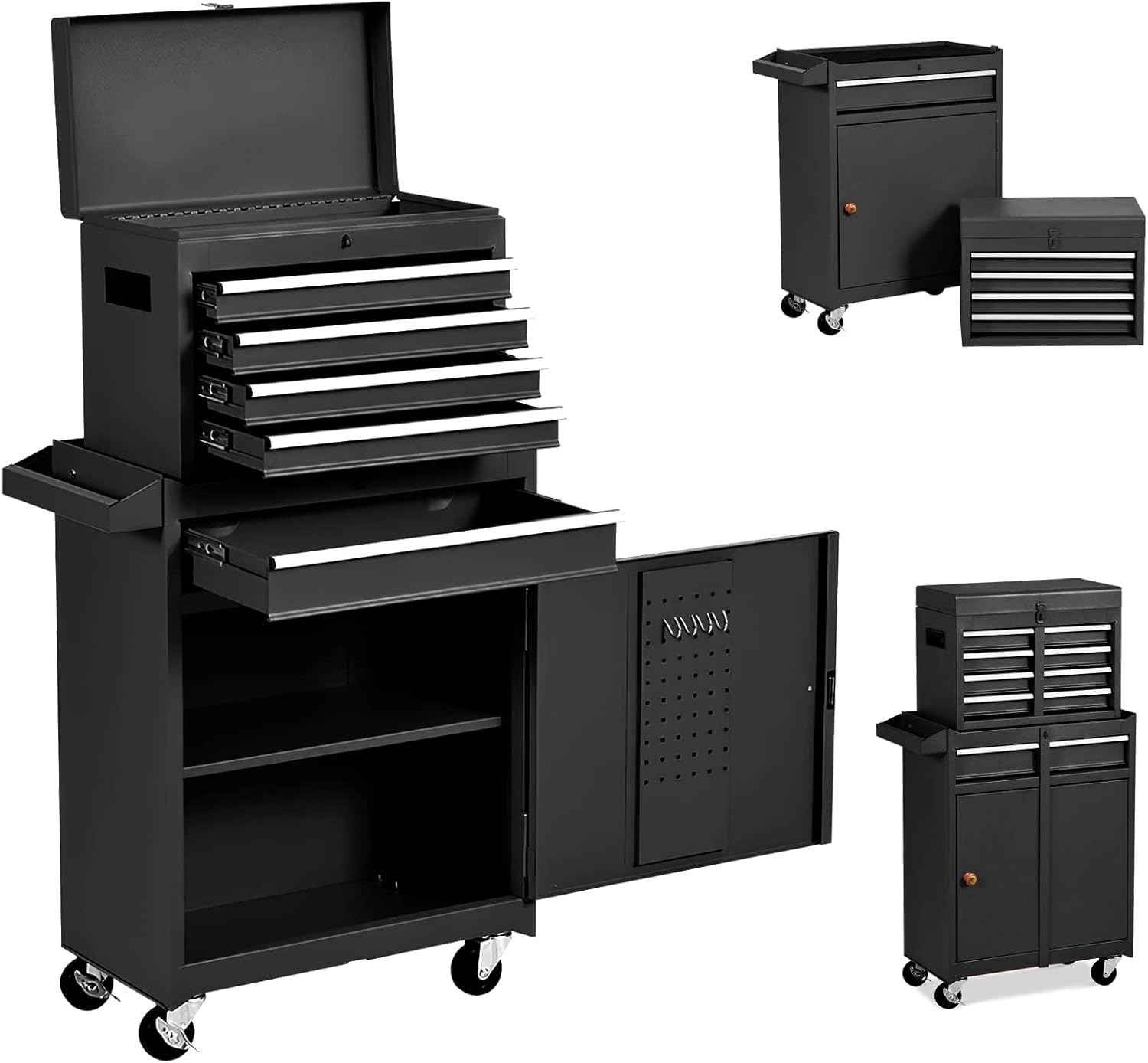 5 Drawers Rolling Tool Chest with Detachable Tool Box X5185