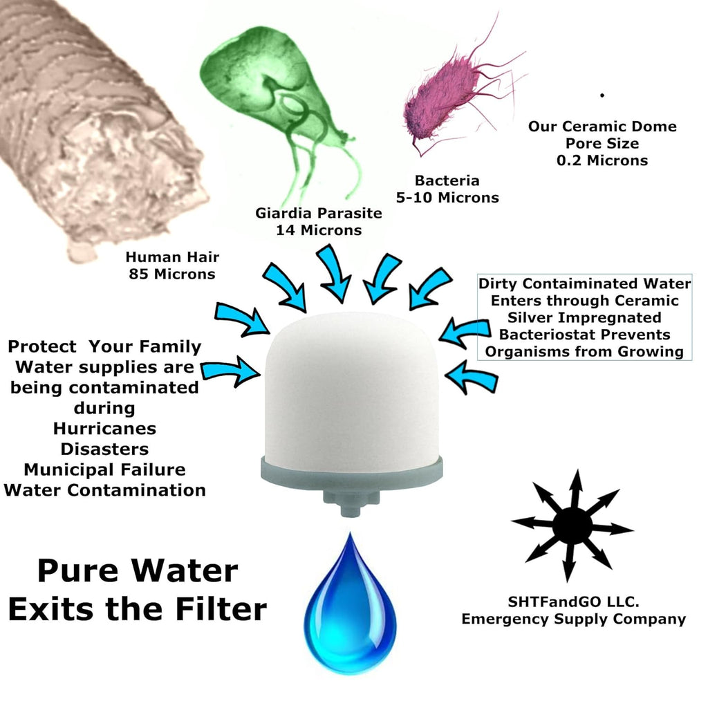 Ceramic Dome Water Filter Element with Silver Purification W659