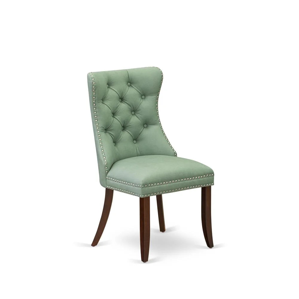Willow Green faux leather Upholstered Dining Chairs, Set of 2 I337521
