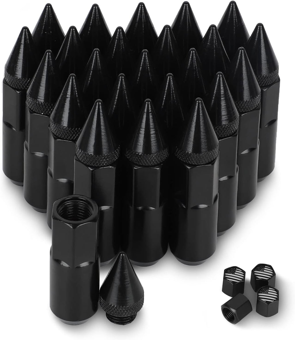 24 PCS Steel Spiked Lug Nuts (Neo Chrome) E3248