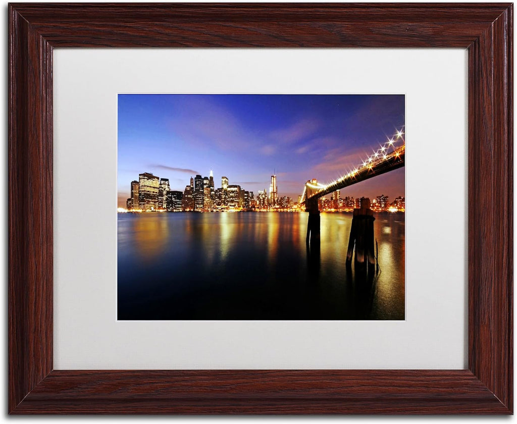 16 by 20-Inch White Matte Wood Frame Artwork X307