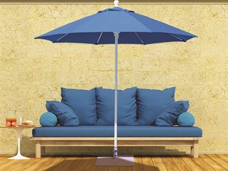 White 7.5 Foot Aluminum Octagon Push Up Lift Umbrella X3259