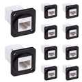 RJ45 Socket Panel Mount Connector, CAT6/CAT5E/CAT5 Female to Female LAN Adapter G34758