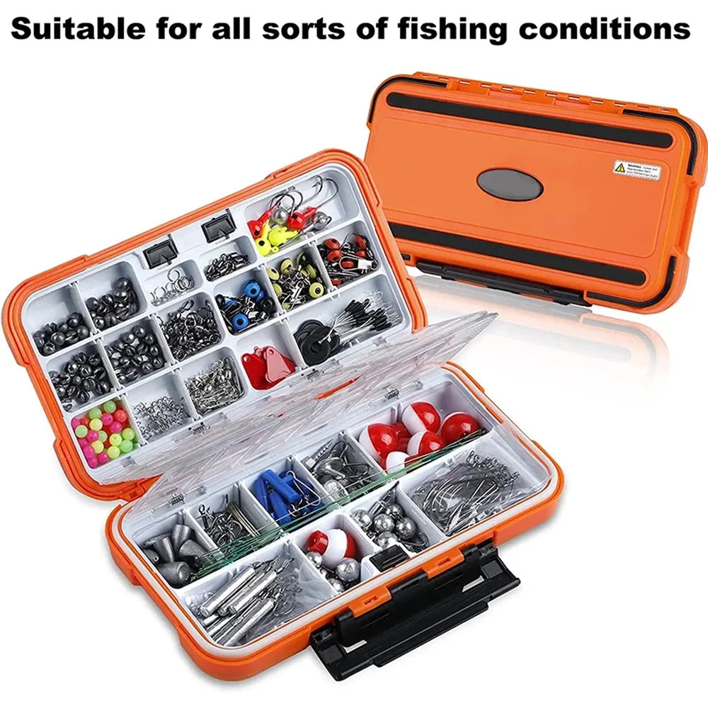 257pcs Fishing Tackle Box with Lures and Hooks D341051