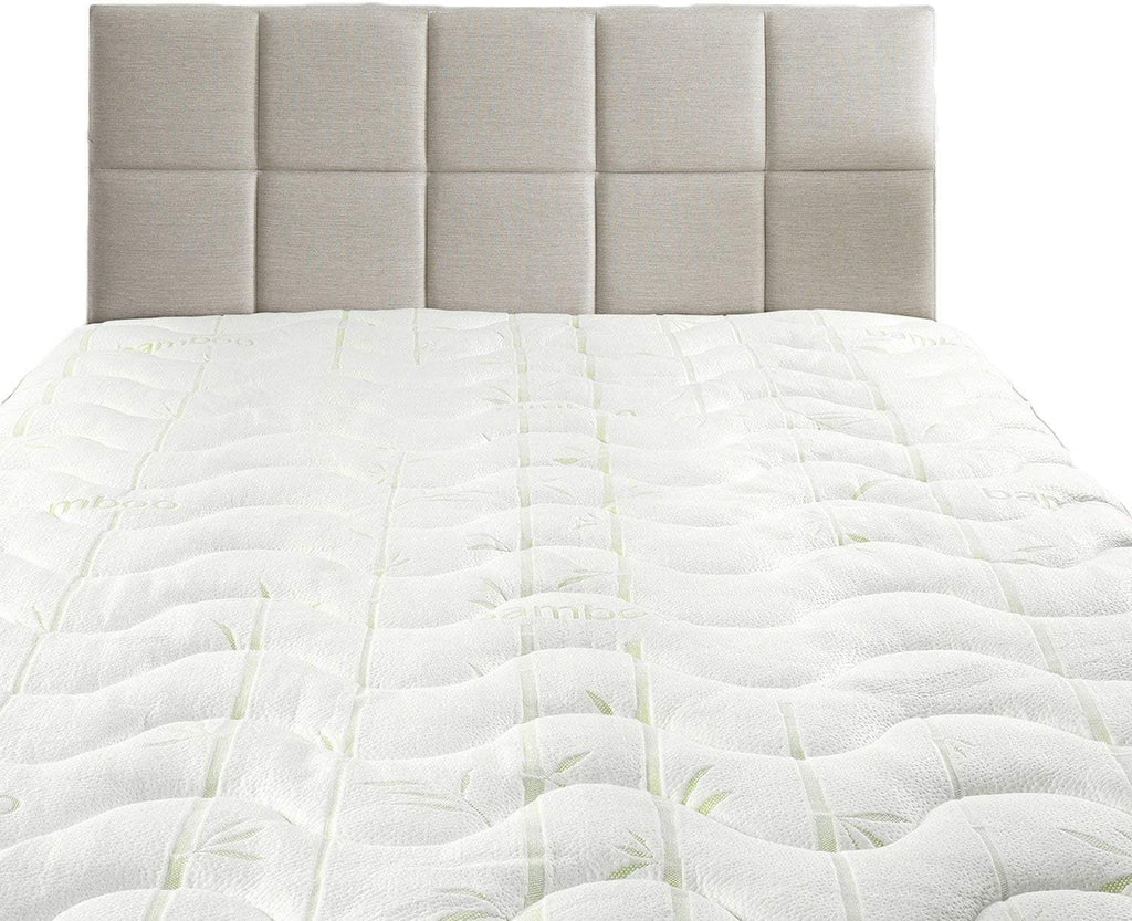 Hypoallergenic Cool Bamboo Jacquard Fitted Mattress Topper California King Size T164