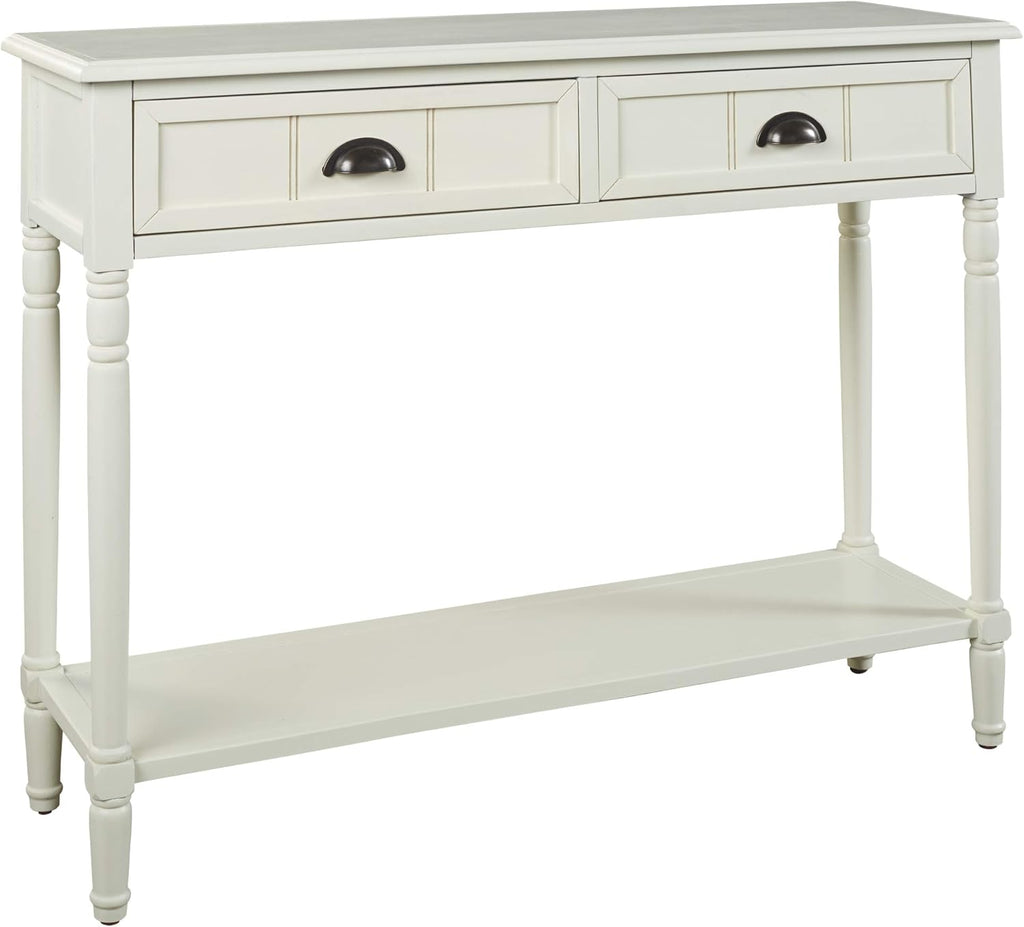 White 2 Drawer Console Sofa Table W365163