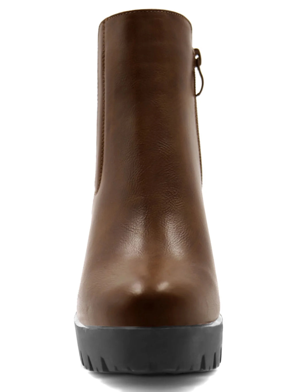 Chunky High Heel Platform Zipper Chelsea Boots T8444
