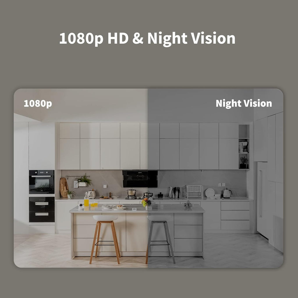 1080p HD Indoor Security Camera Hub with Night Vision, Two-Way Audio, Zigbee Hub, Pack of 2 P38872
