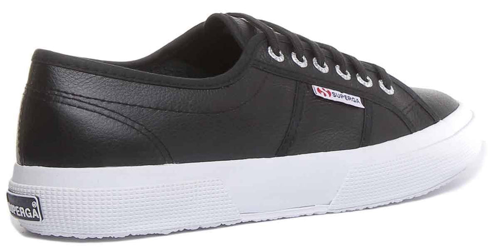 Black Leather Casual Trainers P255838
