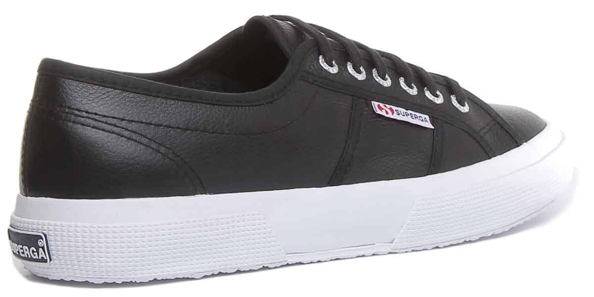 Black Leather Casual Trainers P255838
