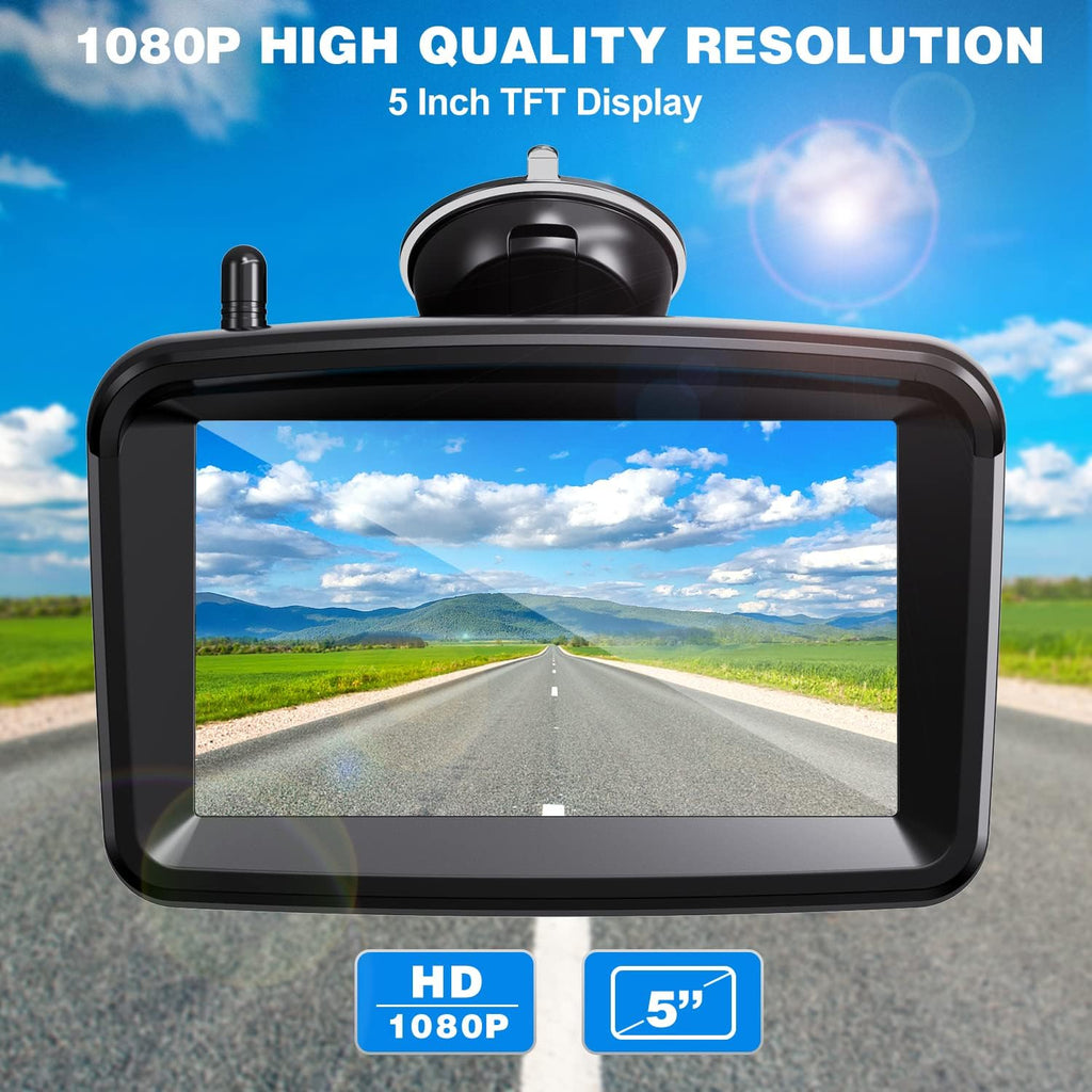1080P HD Wireless Backup Camera with 5 Monitor V404054