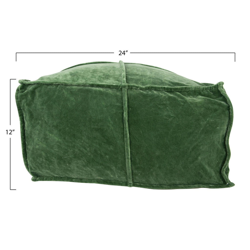 Goldenrod Cotton Velvet Pouf G73715