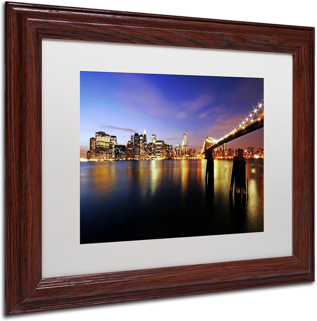 16 by 20-Inch White Matte Wood Frame Artwork X307
