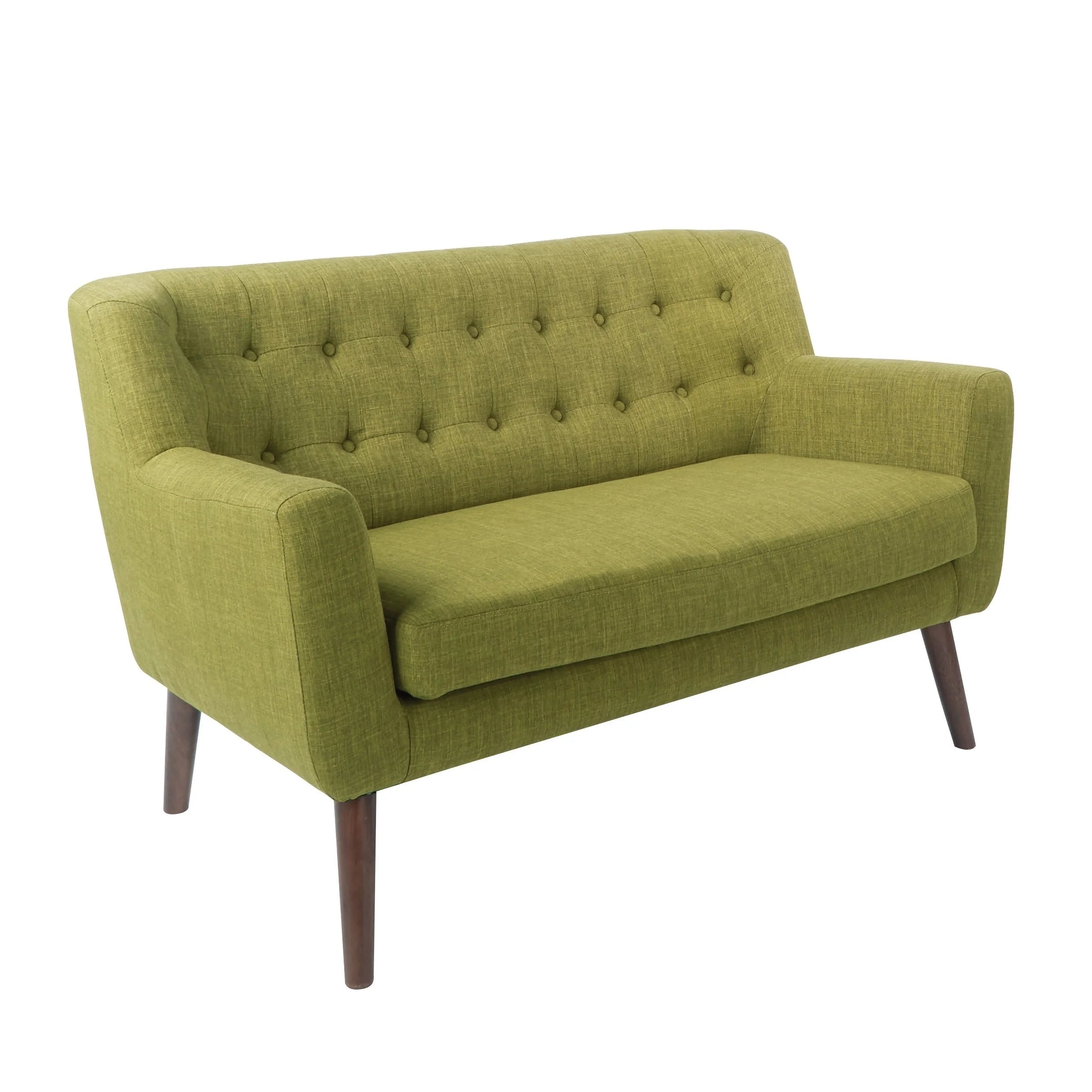 Navy Tufted Back Fabric Loveseat C768