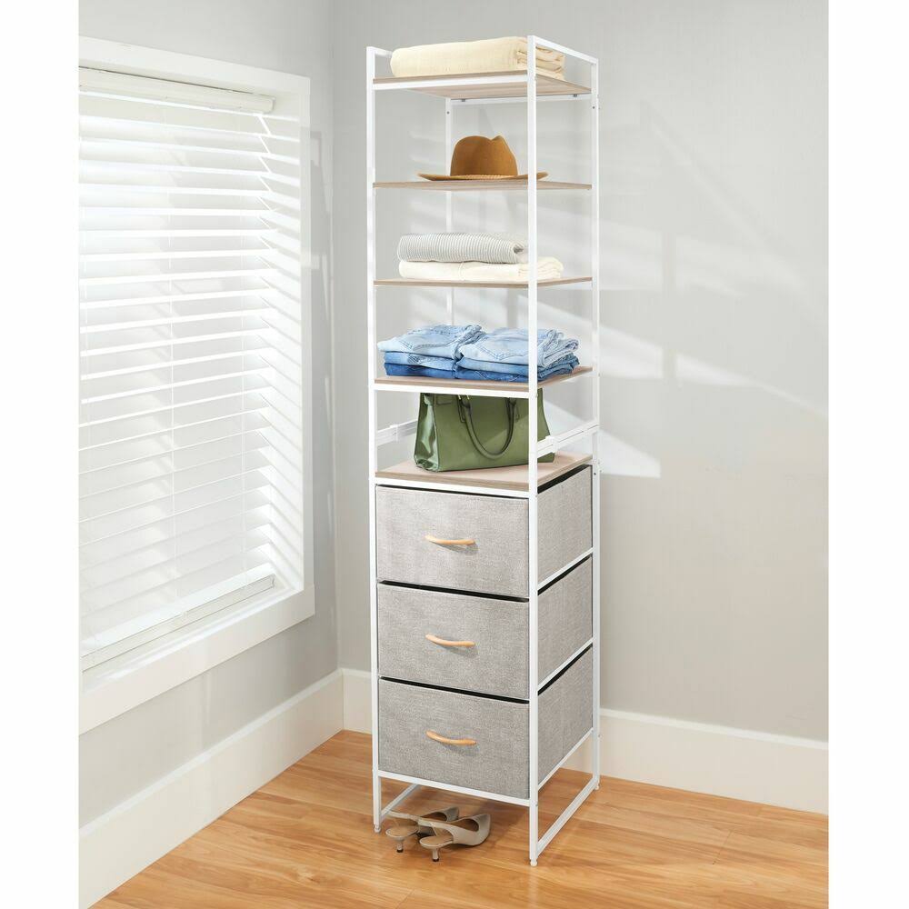 Modular Closet Organizer System, Vertical Storage Unit - Steel Frame K6033