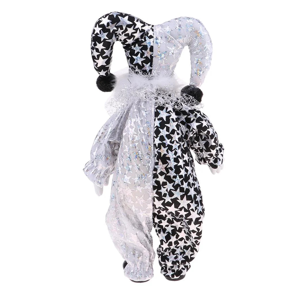 9 Inch Porcelain Harlequin Doll Figure K9322