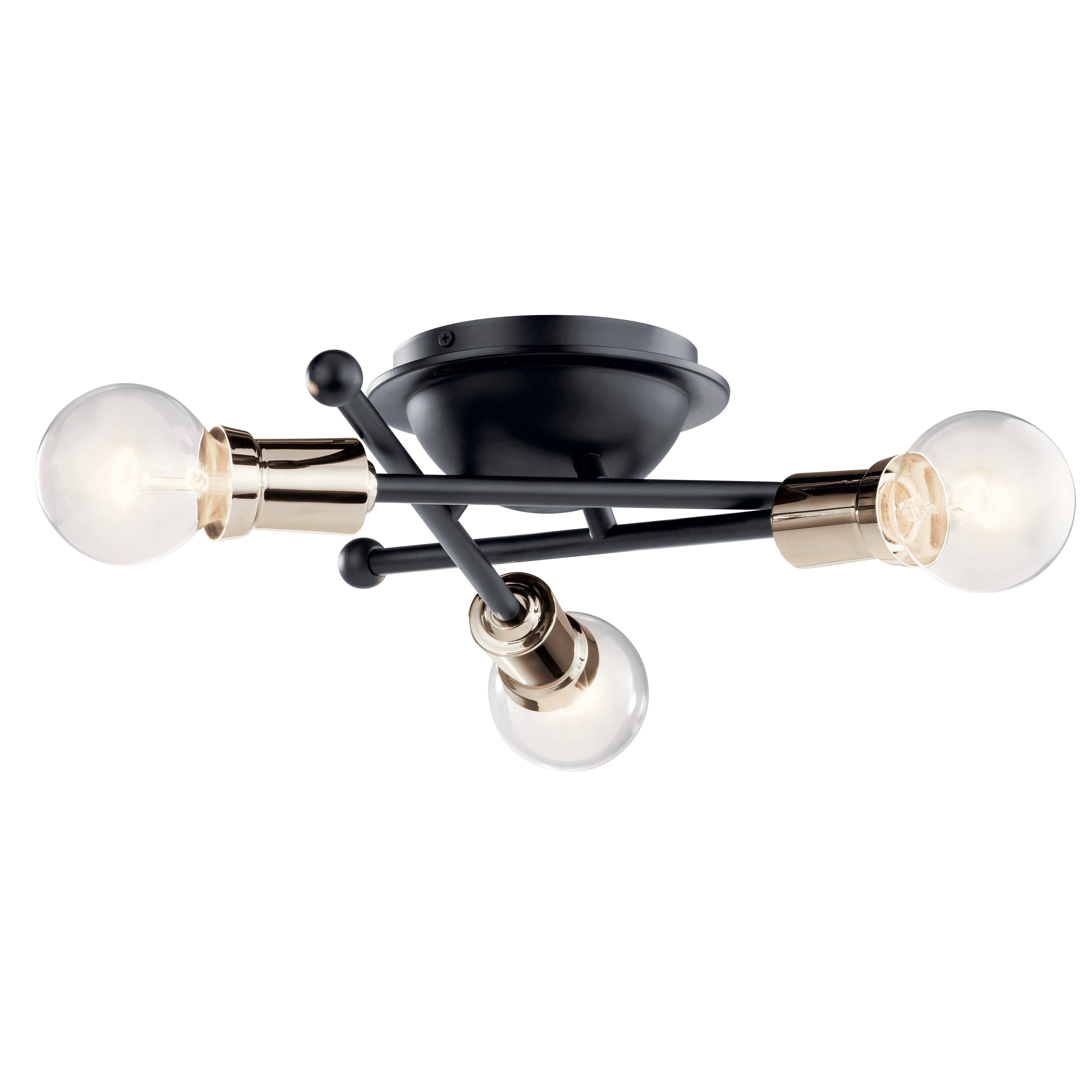 Black Semi-Flush Ceiling Fixture Q314813