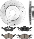 Drilled & Slotted Rotors + Ceramic Pads + Clips J4823