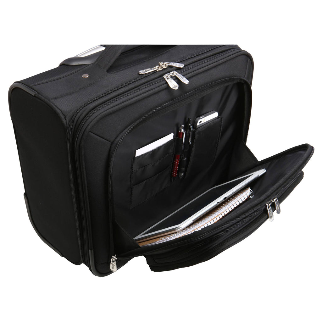 Black 14x22 2-Wheeled Laptop Travel Case Z381