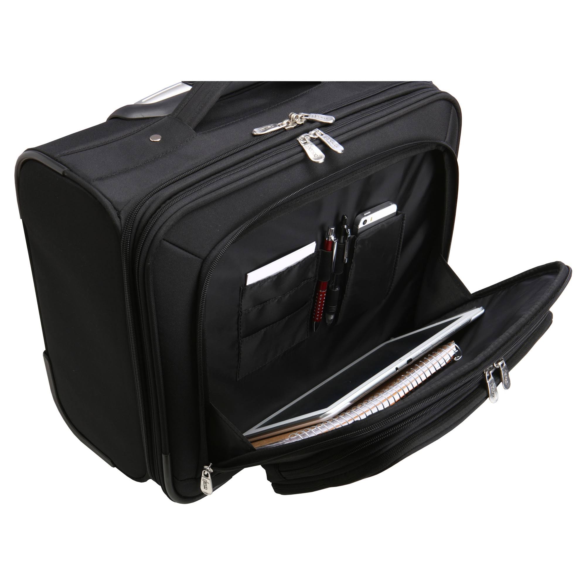 Black 14x22 2-Wheeled Laptop Travel Case Z381