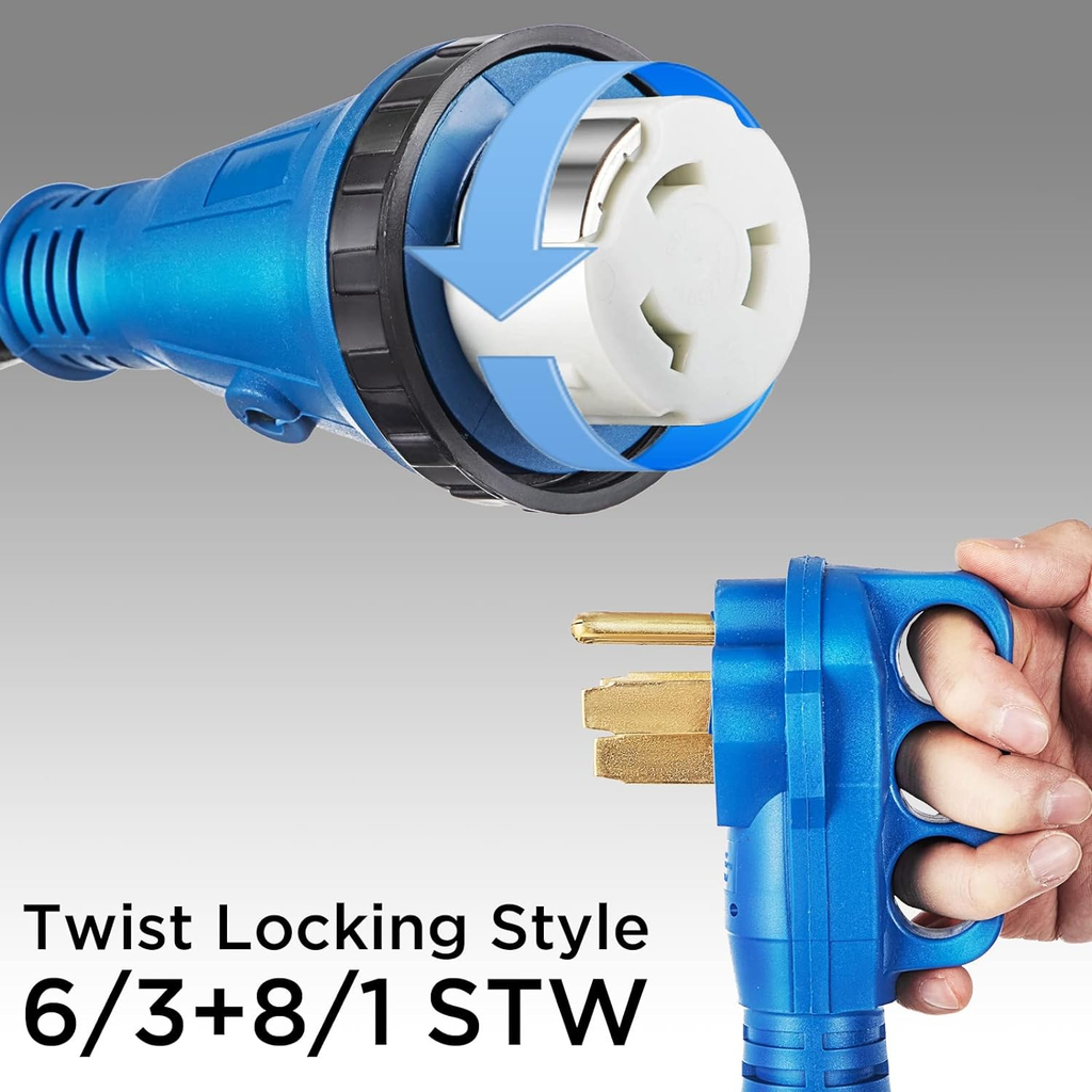 15 ft 50 Amp Generator Extension Cord with Twist Lock Connector V259126