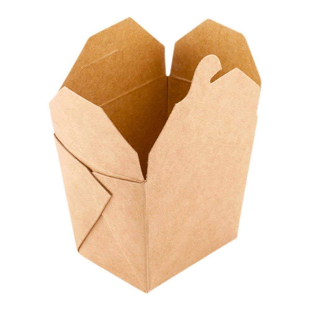 Kraft Brown 8-oz Square Disposable Food Container G8407