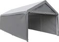 10 x 20 ft Heavy Duty Carport with Removable Sidewalls & Doors P77801