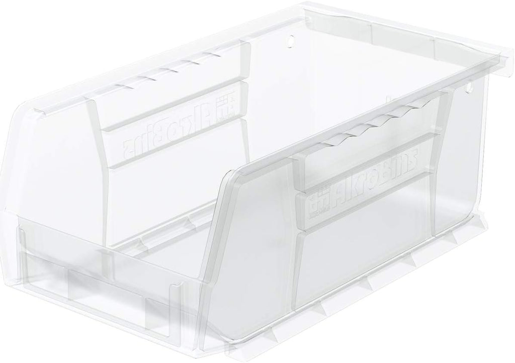 Plastic Storage Bin Hanging Stacking Containers, Black, 24-Pack E329891